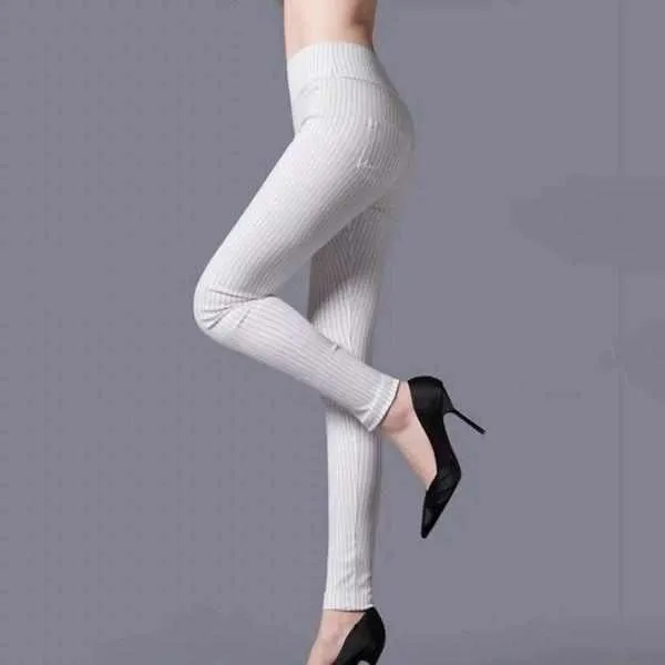 2pcs Black And White Colour High Waist Design Casual Pants/ Leggings For Women