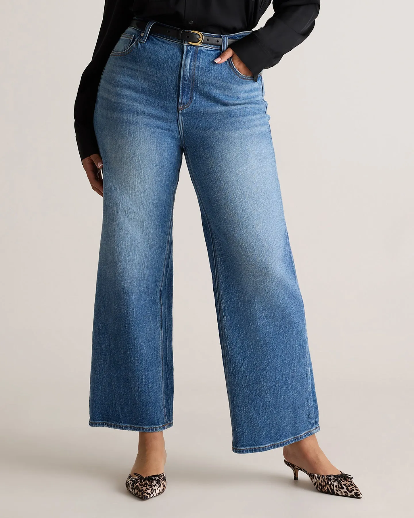 Comfort Stretch High Rise Relaxed Straight Jeans